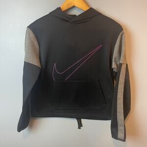 Girls Nike Black/ Gray/Purple Drawstring Bottom Hoodie Youth XL Boxy